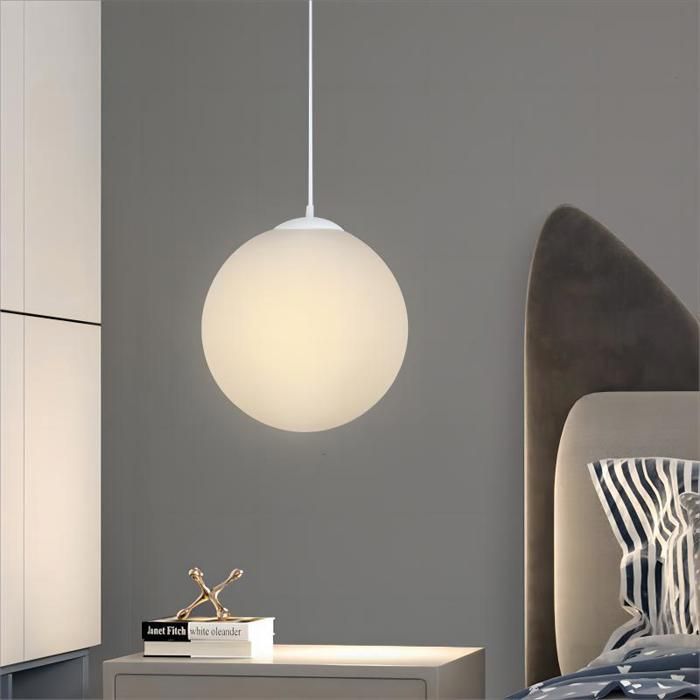 WOTTES LED Moderne Lustre Suspension Lampe Verre en forme de