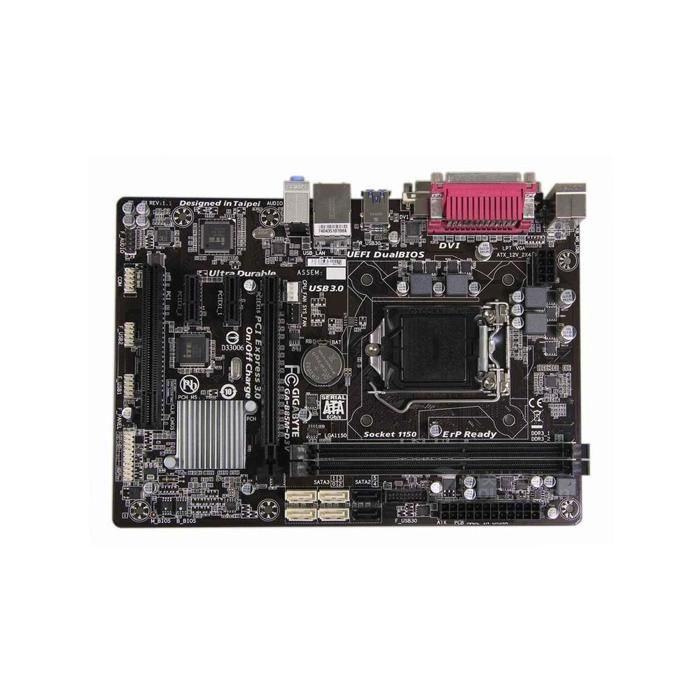 Carte mère GIGABYTE B85M-D3V Intel B85 Socket LGA1150 2xDDR3 SDRAM 16GB Micro ATX Reconditionné - Gigabyte reconditionné disponible sur Cdiscount Seconde Vie