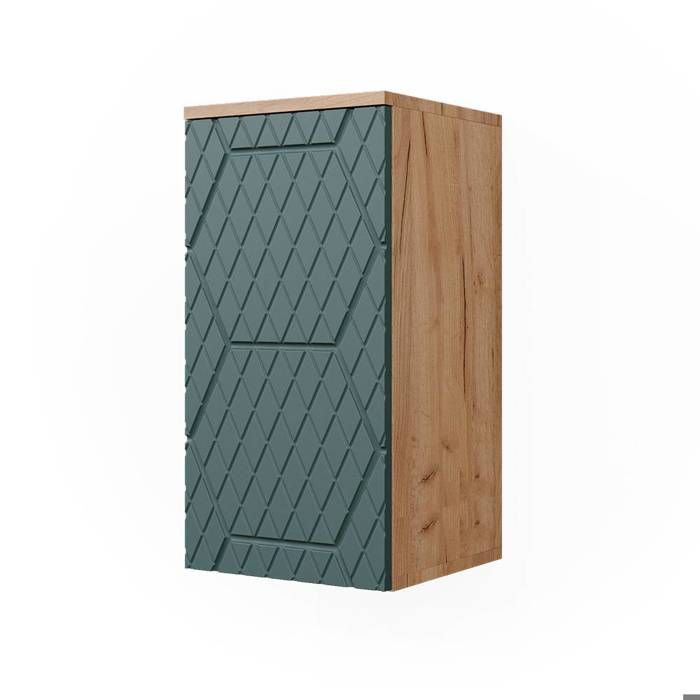 Armoire murale Irma 30x59cm 2 compartiments salle de bain Vert/Chêne de force doré Vicco 42862