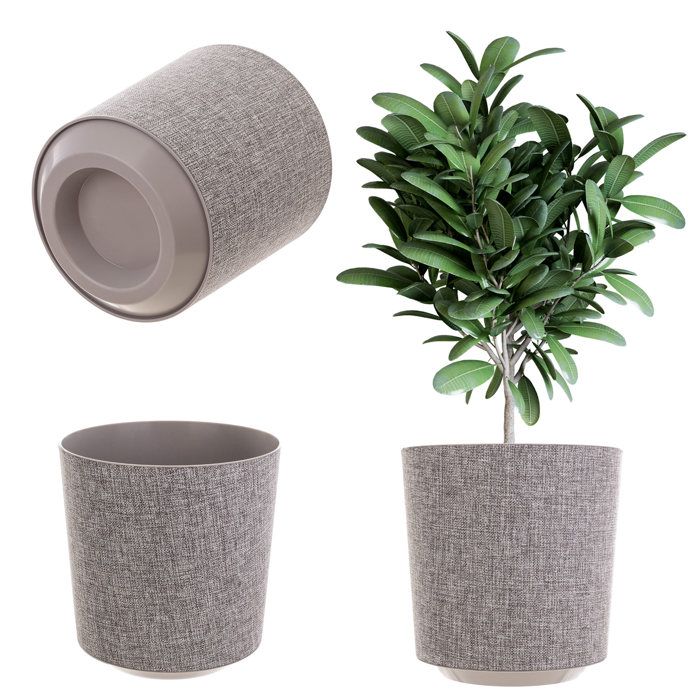 KADAX Pot De Fleurs Pot De Fleurs 30 Cm Couvercle Avec Insert Support De Fleurs En Plastique Anthracite 83764942