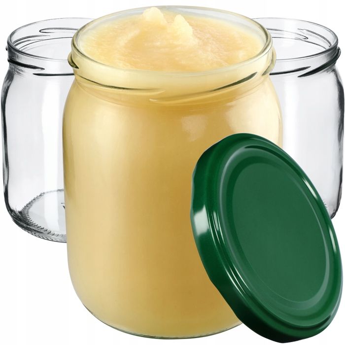 4 Bocaux En Verre 540ml Avec Couvercle Et Cuillère - Conservation Alimentaire Hermétique