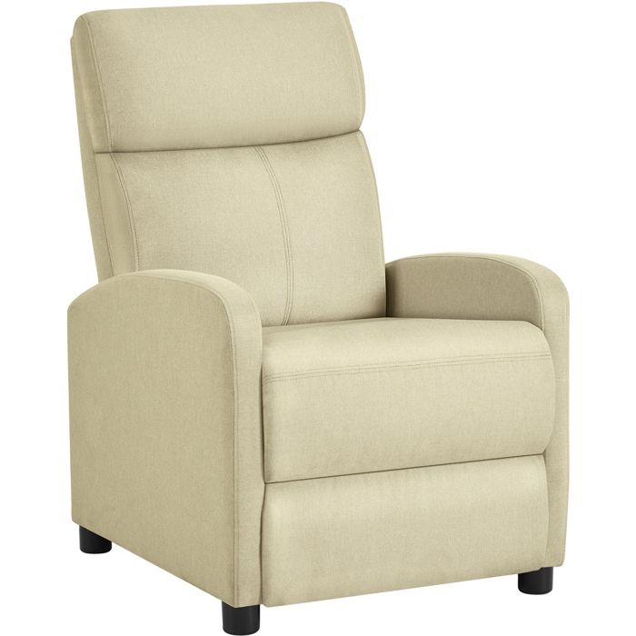 Yaheetech Fauteuil Releveur en Tissu Effet Lin Petit Canapé Inclinable en 3 Positions avec Repose-pied Beige Yaheetech Fauteuil Releveur en Tissu Effet Lin Petit Canapé Inclinable en 3 Positions avec Repose-pied Beige