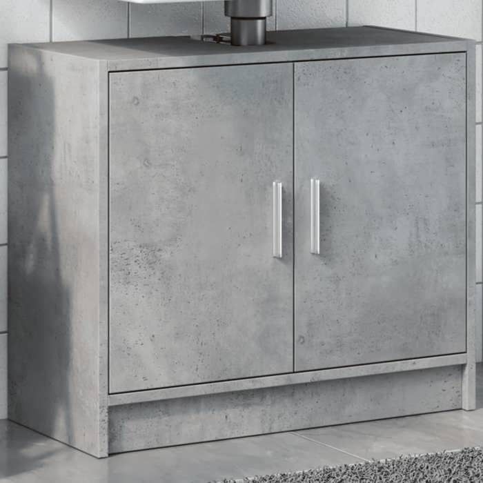 Autumn saleSupport Vasque/Meuble bas WC - Armoire dévier gris béton 63x29x55 cm Bois dingénierie 2025991050