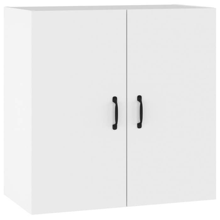 Blanc Armoire murale CLARENCE Placard mural pour cuisine/bain Blanc 60x31x60 cm Bois dingénierie LV2487