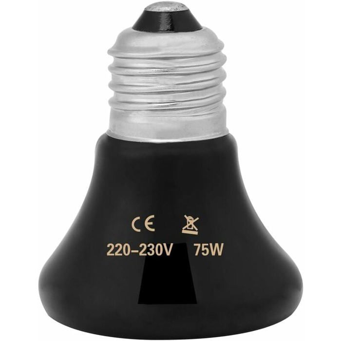 Comparer les prix de Ampoule Chauffante Tortue Céramique 50-100W Lampe Infrarouge pour Reptiles et Amphibiens Lampe Chauffante 75W.