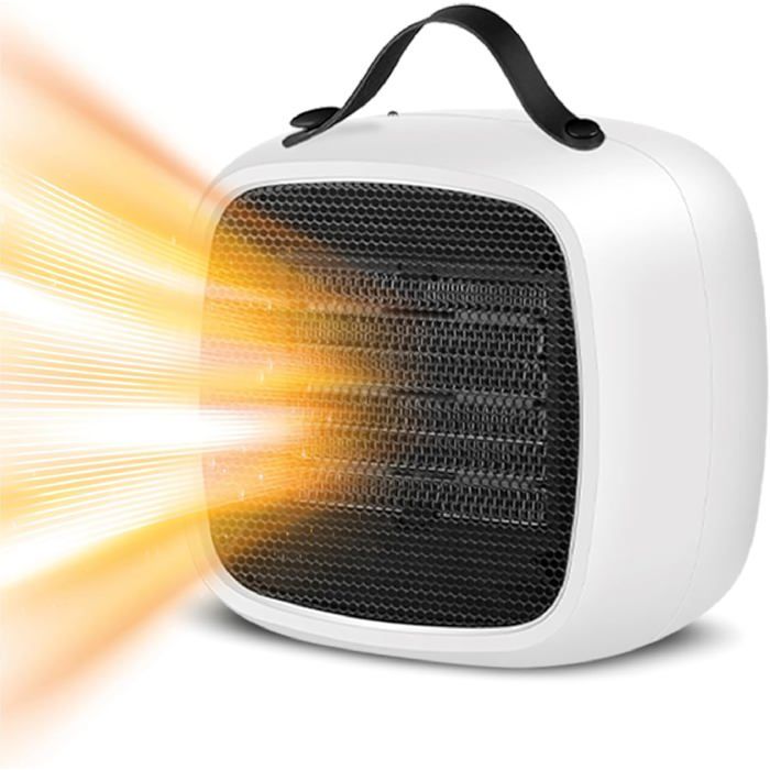 Radiateur électrique Radiateur soufflant Petit radiateur dappoint Mini radiateur Interrupteur inclinable Protection contre Jaune - vue 2