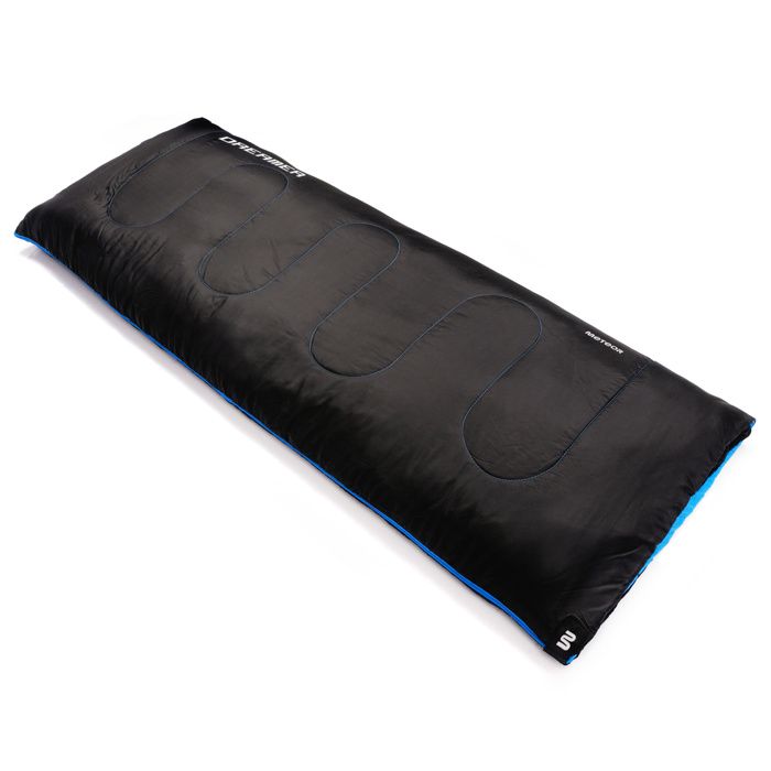 Sac de couchage Meteor Dreamer 70x195 cm - Sarcophage doublure polyester garnissage fibres creuses - Bleu/Noir