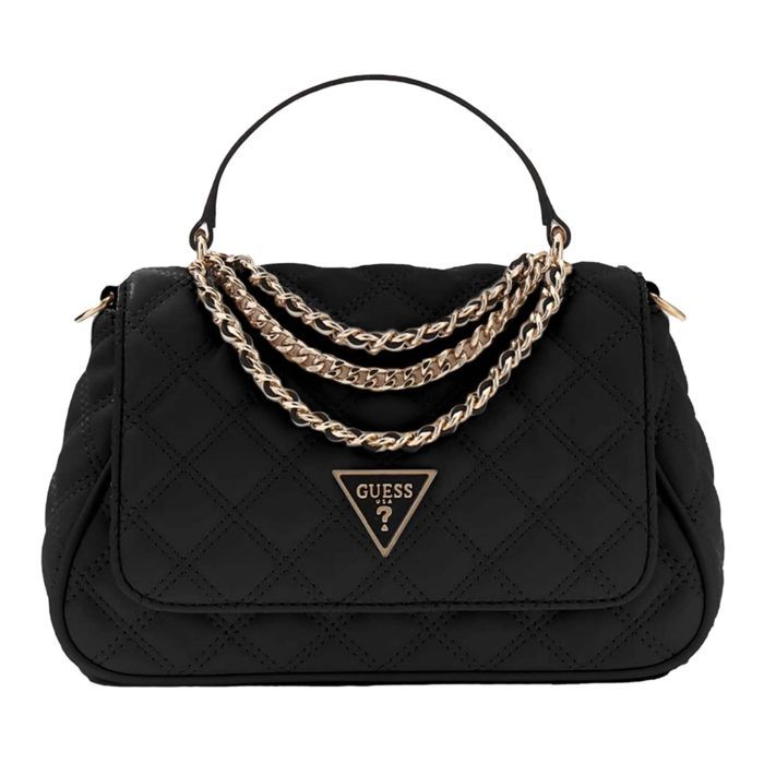GUESS Sac à épaule bandoulière noir pour femme - Giully II Top Handle Flap Bag 333163