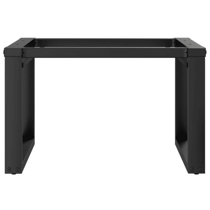 Pieds de table basse en acier - WIENS - Cadre en O - 50x40x38 cm - Noir - Supporte jusquà 110 kg - Facile à installer