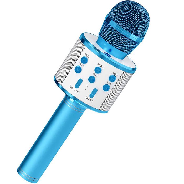 Enceinte Karaoké Portable LED P2 avec Micros Sans Fil pour Enfants et Adultes, Cadeaux de Noël et d'Anniversaire, Jouets Enceinte Karaoké Portable LED P2 avec Micros Sans Fil pour Enfants et Adultes, Cadeaux de Noël et d'Anniversaire, Jouets