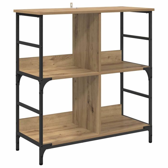 Étagère chêne artisanal - vidaXL - 78.5x33x82 cm - Bois dingénierie - 4 étagères - Chêne artisanal