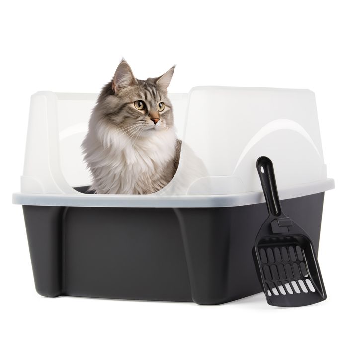 Iris Ohyama Bac a Litiere pour Chat avec Pelle Noir Nettoyage Facile Anti-Fuite pour Chats Adultes Chatons DDCLH-12 Iris Ohyama Bac a Litiere pour Chat avec Pelle Noir Nettoyage Facile Anti-Fuite pour Chats Adultes Chatons DDCLH-12