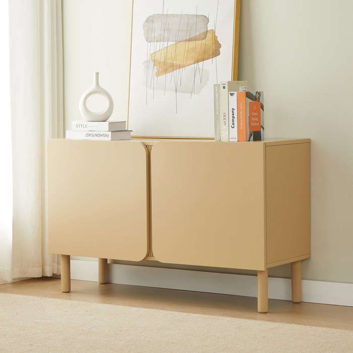 Buffet BRAGA beige 2 portes 120cm Buffet BRAGA beige 2 portes 120cm