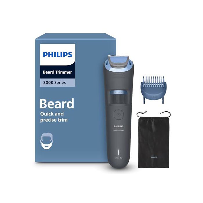 Philips Tondeuse à barbe série 3000 – Lames angles arrondis 20 hauteurs de coupe réglables Sabot Lift & Trim 100% étanche Indicateur d’autonomie Pochette souple Recharge USB Modèle BT361915 - vue 2