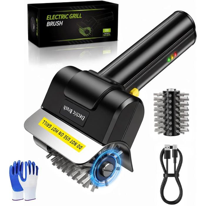 Brosse de barbecue électrique rechargeable nettoyage des aliments de barbecue en plein air outils de barbecue