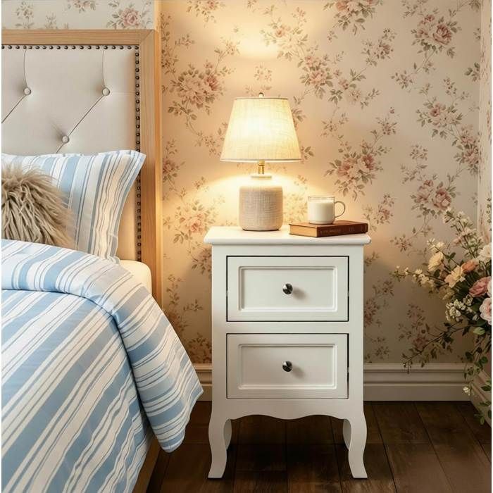 Table de chevet moderne avec tiroirs meuble de rangement pour chambre table d’appoint