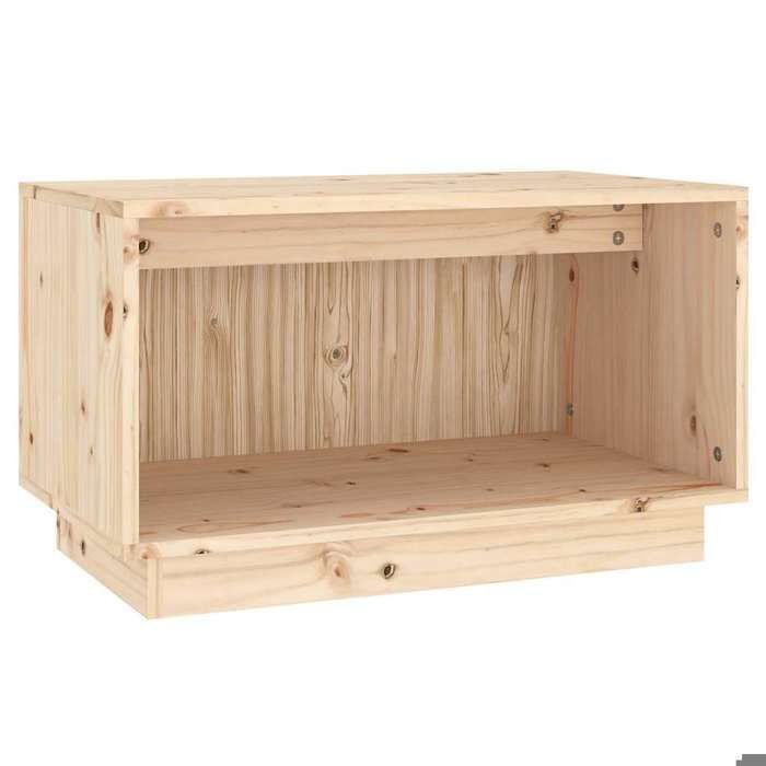 Meuble TV - vidaXL - 60x35x35cm - bois de pin massif - Bois non traité - meuble hifi - Entretien Facile 65553448634