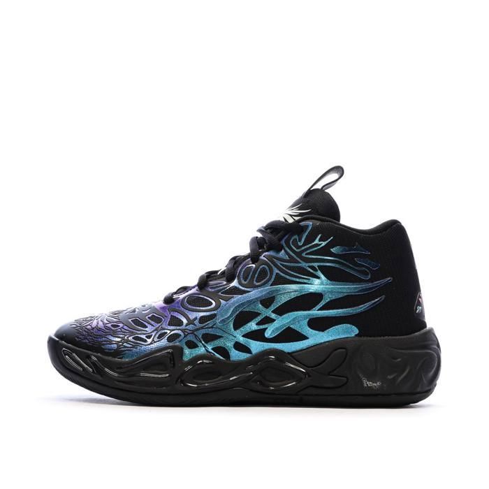 Chaussures de Basketball Noir/Bleu Garçon Puma Reflections