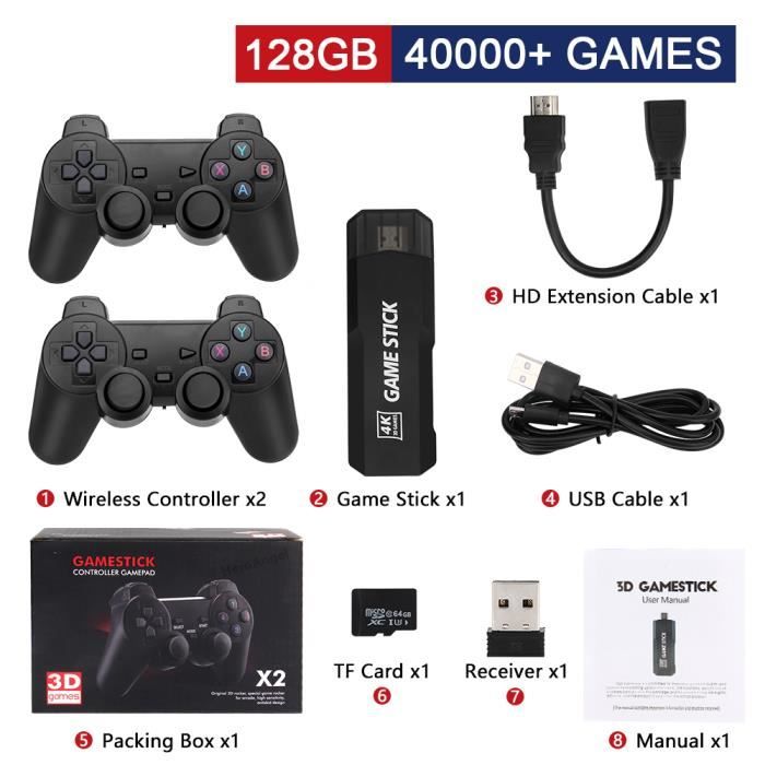 Console De Jeux Rétro Whatsko M8 - 20 000+ Jeux Intégrés, 2 Manettes Sans Fil, Plug & Play En 4K, Pour TV