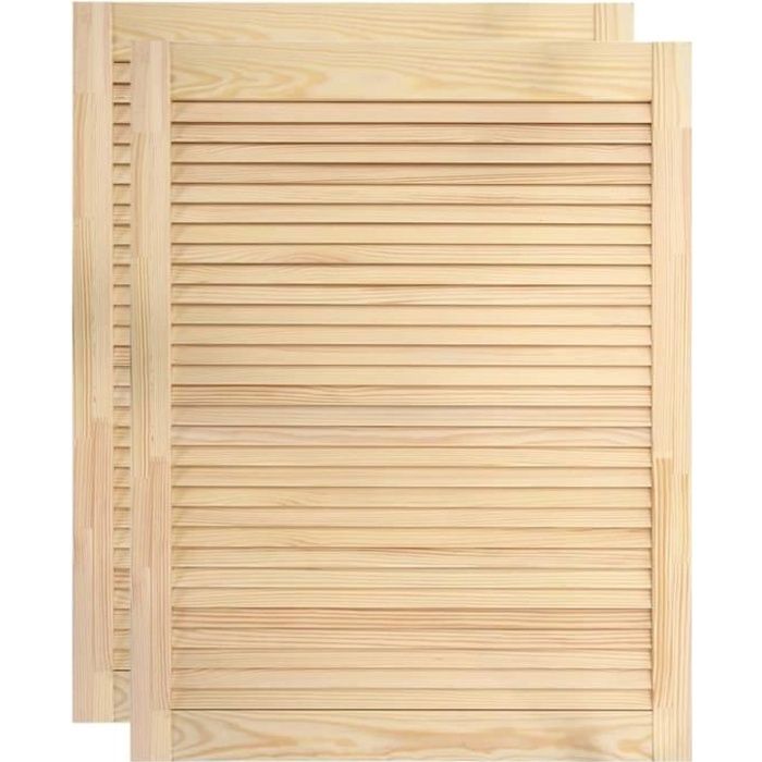 Porte darmoire - AKOZON - 2 pcs - Bois de pin massif - 615x394 cm - Non traité