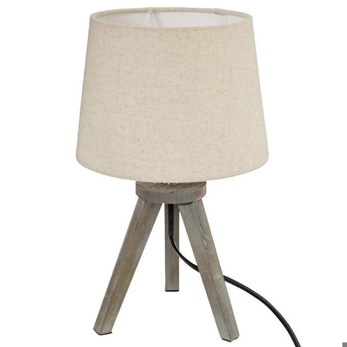 Lampe Mini trépied beige H31cm - Atmosphera Créateur dintérieur