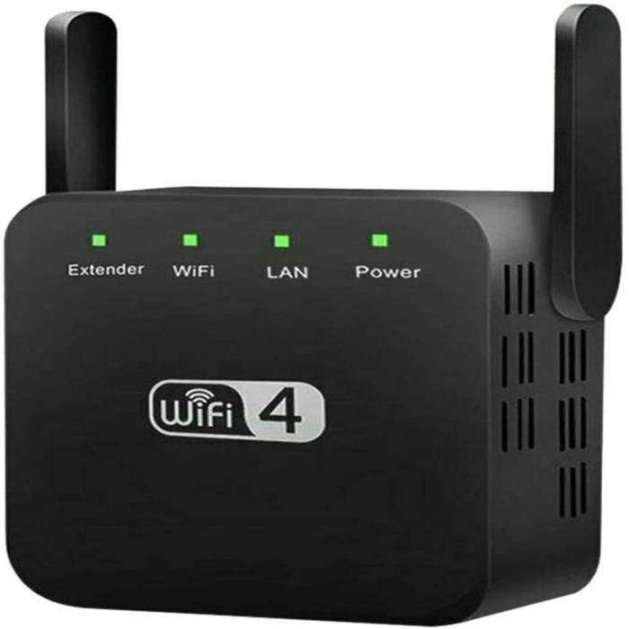 Répéteur WiFi, Amplificateur WiFi Puissant, WiFi Extender N300, WiFi Signal  Booster, 1 Port Ethernet, Couvre jusqu