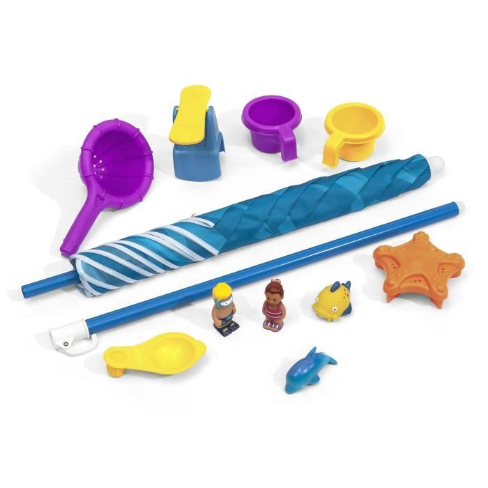 Step2 Spill & Splash Seaway Table d'eau pour Enfants | Table de Jeu Enfant à Eau avec Kit d'Accessoires de 11 Pièces