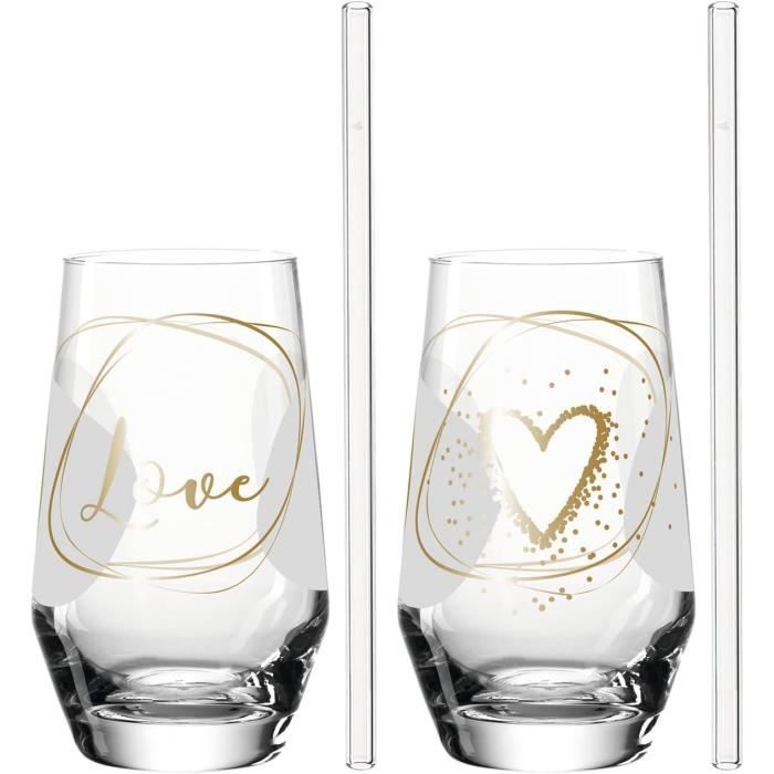 Lot De 12 Verres à Eau Leonardo Swing 250ml - Forme Incurvée, Lavables Lave-vaisselle, 6 Rouges Et 6 Beiges