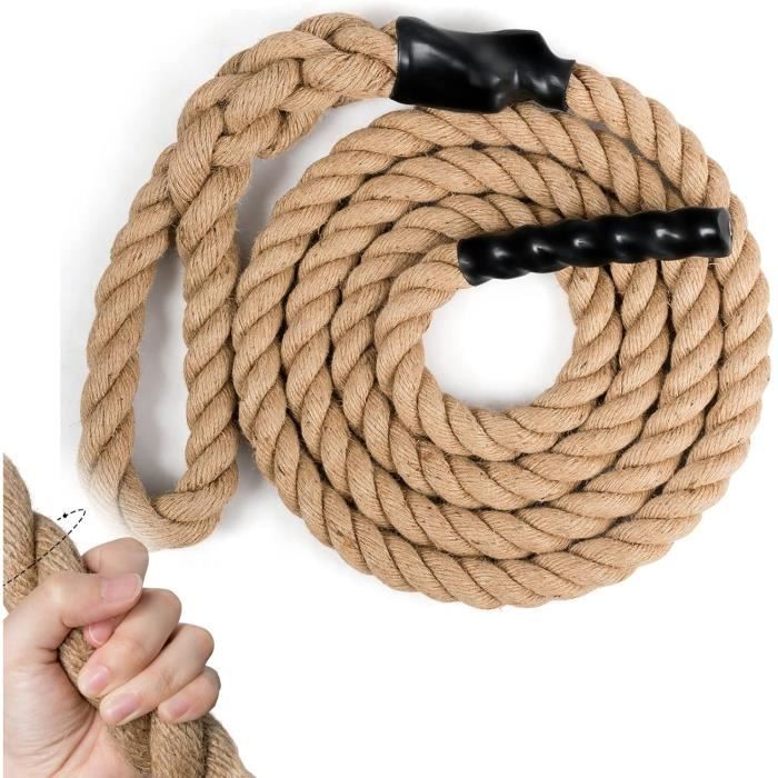 Battle Rope En Jute 3 Brins Corde Ondulatoire Tiss e Longueur