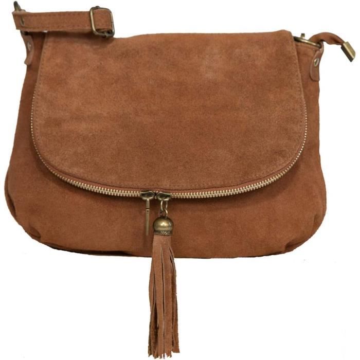 Sac Cuir Femme Bandouliere Sac Cuir Daim Femme Bandouliere Besace Cuir Daim Femme Sac Cuir Femme Italien Lydia u1437 Camel Cdiscount Bagagerie Maroquinerie