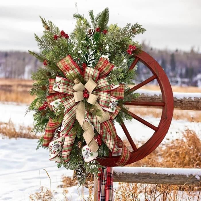 Crochet Couronne Noël Flocon Doré – Cintre Porte D’Entrée Robuste Pour Décorations Hivernales & Quotidiennes