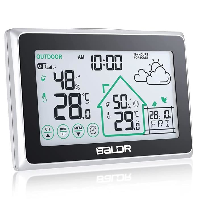 Station Météo Edenwood GB526 – Sans Fil, écran Couleur, DCF, Température Et Hygrométrie