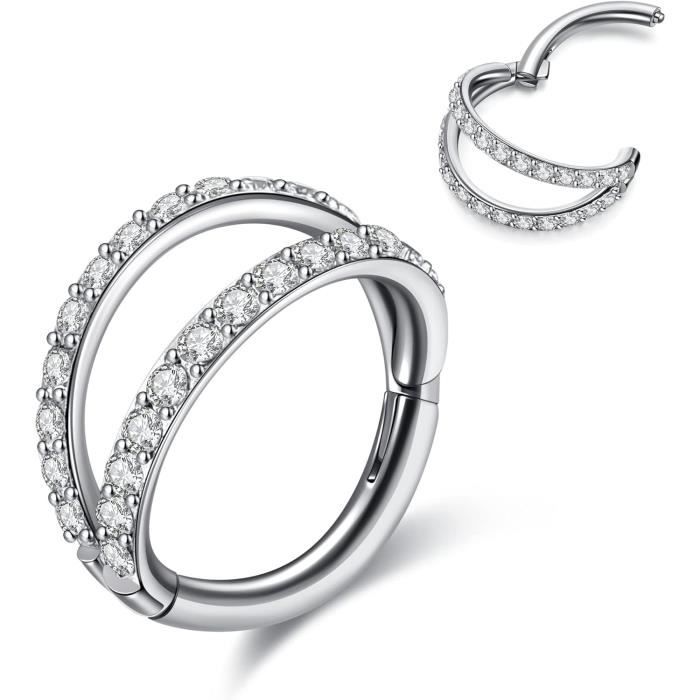 Piercing Nombril LOLIAS - Lot De 3 - Acier Chirurgical 316L - 14G 10/12mm