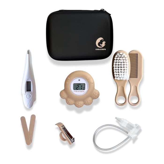 NO.11838-Trousse de soin pour bébé 8 Accessoires avec Thermomètre