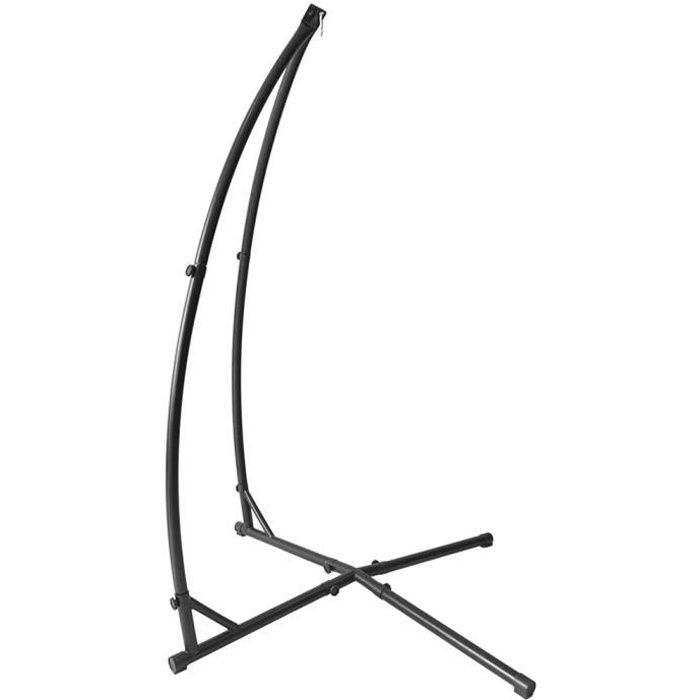 LAIZERE® Support pour fauteuil suspendu 214cm Soutien en acier pour accrocher balancelle et chaises suspendues poids max 120kg métal