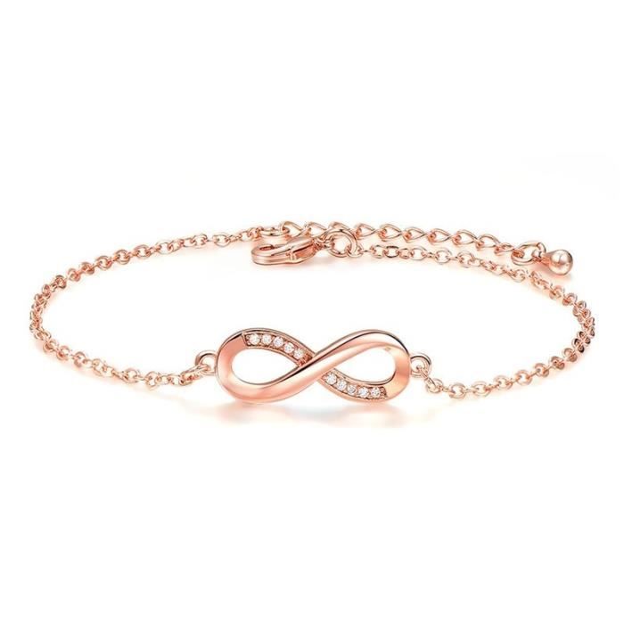 Bracelet infini or rose clearance