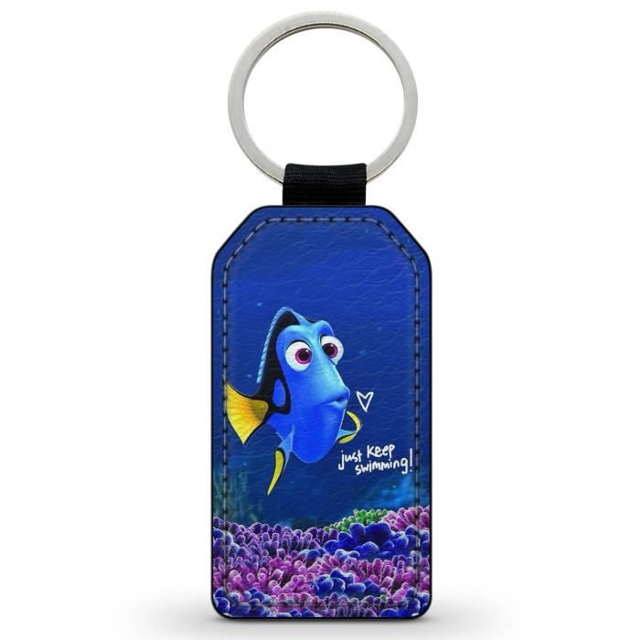 Porte Cles Clefs Keychain Simili Cuir Just Keep Swimming Dory Finding Nemo Cdiscount Bagagerie Maroquinerie
