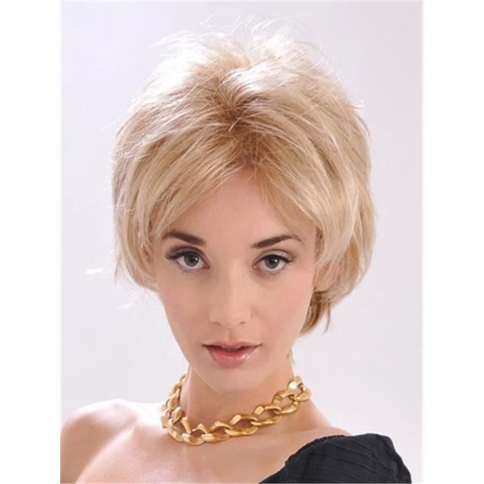 perruque blonde platine courte