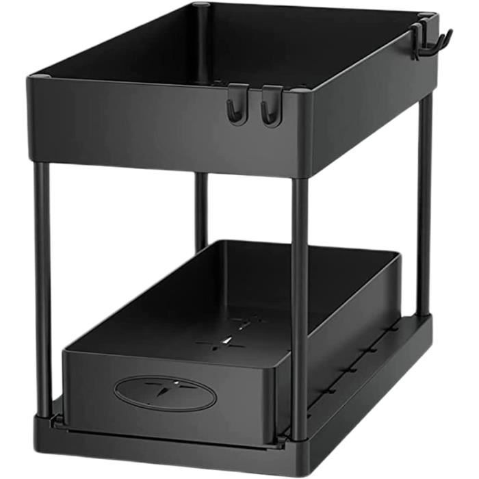 Étagère de Rangement de Cuisine Polyvalente 2 Niveaux - YIS - Extensible - Blanc - Maison