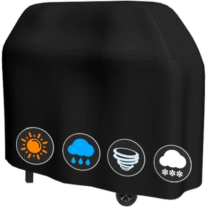 Housse Brasero Rond Ø100 Cm – Protection Étanche Oxford 420D, Résistante UV Et Poussière, Noir