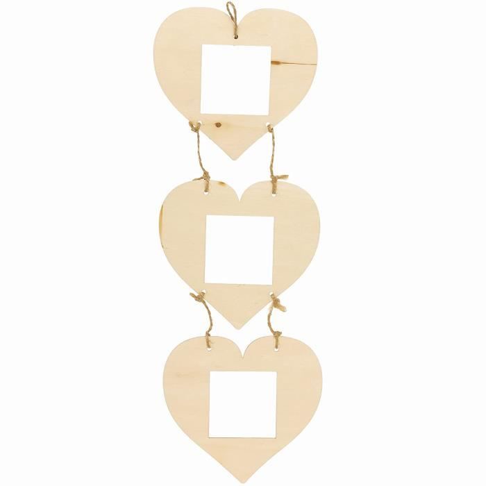 Lot De 3 Lanternes En Bois En Forme De Cœur Baker Ross - Loisirs Créatifs Enfants Saint Valentin