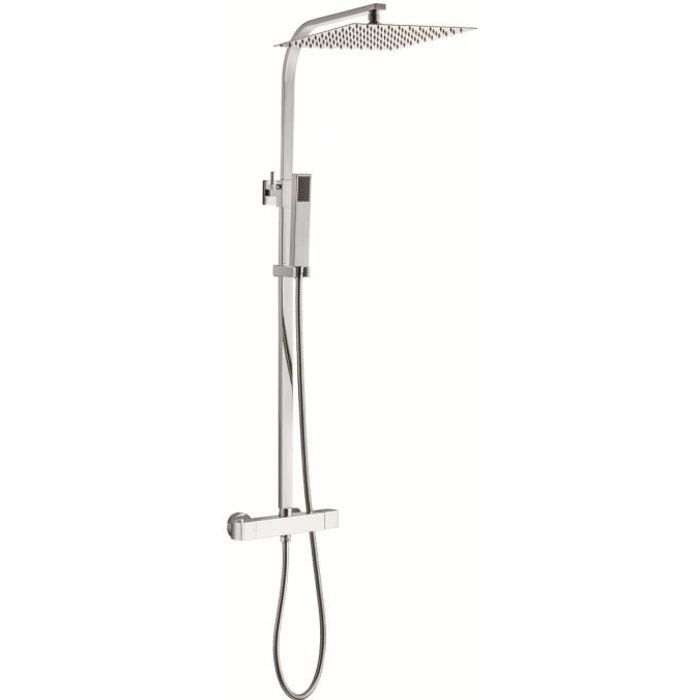 Colonne de douche murale avec mitigeur thermostatique Pomme de tete et douchett