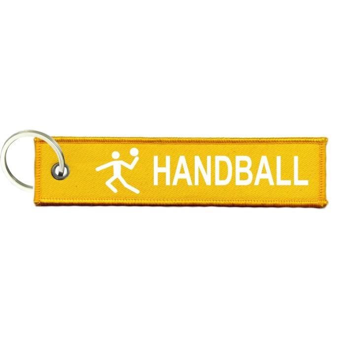 Porte cles clefs handball moto Jaune Blc