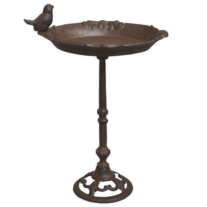 Bain Doiseaux Abreuvoir Mangeoire Sur Pied Jardin Fonte 39 Cm 11069 Oiseaux