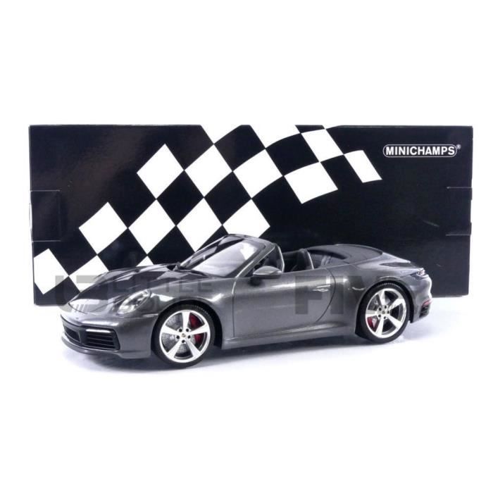 Voiture Miniature de Collection MINICHAMPS 1 18 PORSCHE 911 Carrera 4S Cabriolet Gris Metallise Blanc Cdiscount Jeux Jouets