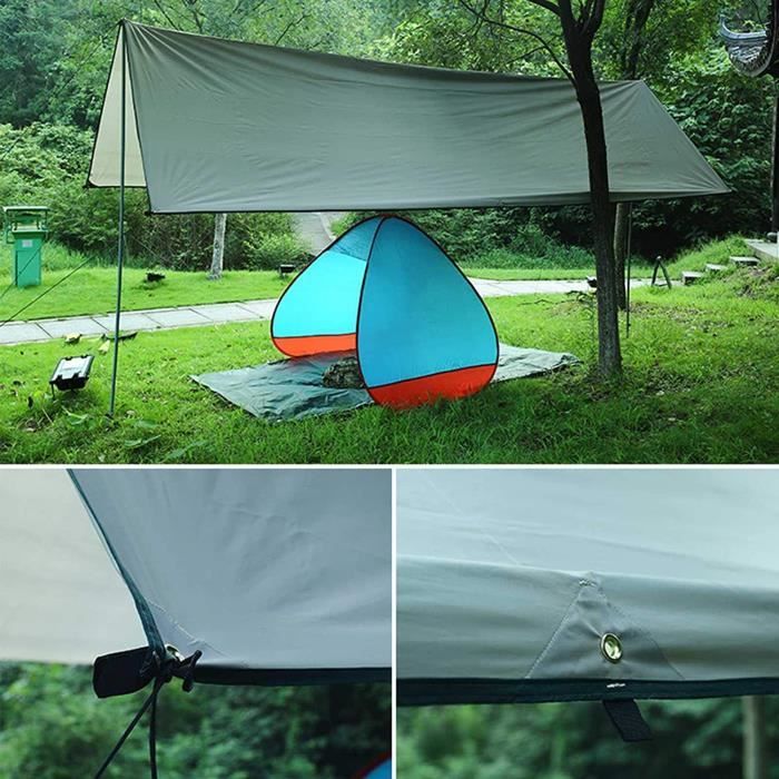 TTente Tarp,PiqueNique Camping Tarp Tatte Hammock Tarp, Empreinte de