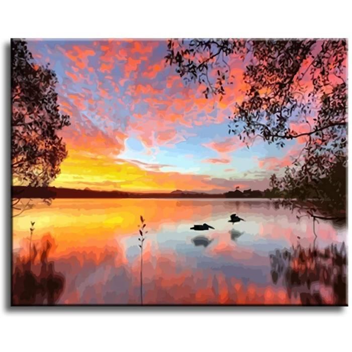 Shukqueen DIY Peinture à l'huile, adultes enfants et débutants de peinture  par numéro Kits, peinture acrylique Coucher d 133589 - Achat / Vente  peinture au numéro Shukqueen DIY Peinture à - Cdiscount