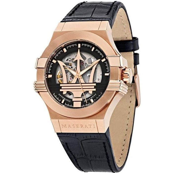 MONTRE HOMME MASERATI R8821108039 Noir et or rose