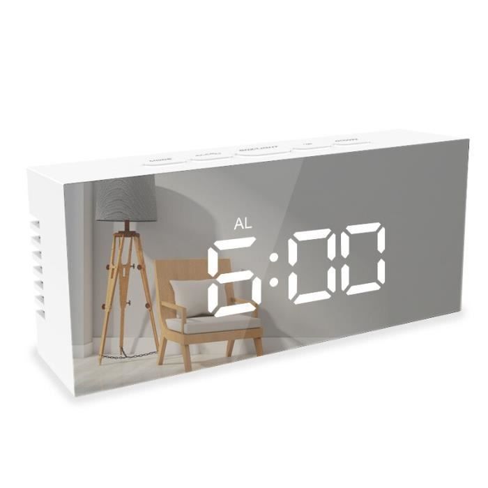 Réveil Projecteur LED Topyond - Horloge Numérique - Projection Plafond/Mur - USB