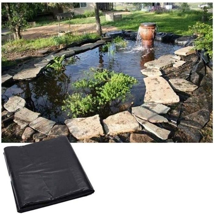 Bâches pour Bassin Doublure D'étang Doublures Flexibles Jardin d'eau  Doublure D'étang À Poissons Élasticité Peaux De Livre HDPE (Color :  1.5mm/60mil